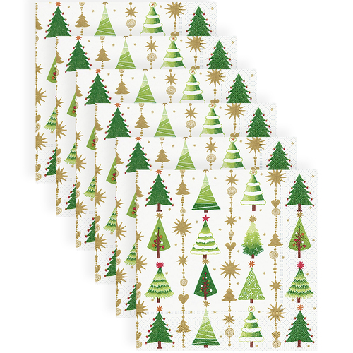 120pc Paper+Design Luncheon 3-Ply Napkin 33x33cm - Fine Little Trees