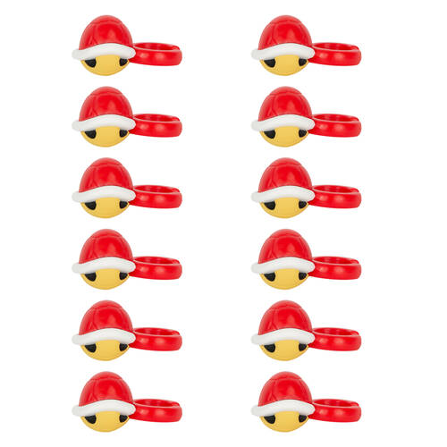 12PK Super Mario Adjustable Collector Rings Blind Toy Capsule 5y+ Assorted