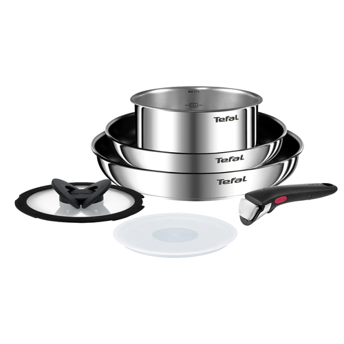 6pc Tefal Ingenio Emotion Induction Non-Stick Stainless Steel Cookware Pan Set