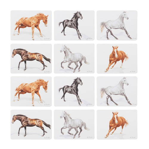 2x 6pc Ashdene Horses By Charlotte Kitchen Dining Table Placemat 29x21.5cm