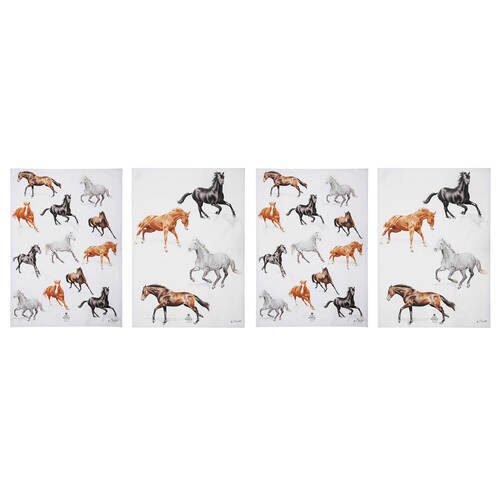 2x 2pc Ashdene Horses By Charlotte Cleaning Kitchen Towel Dishcloth 70x50cm