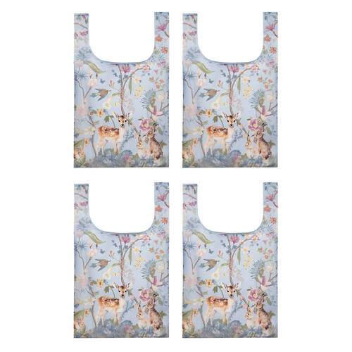 4PK Ashdene Reusable Enchanted Forest Grocery Storage Shopping Bag 36x64cm