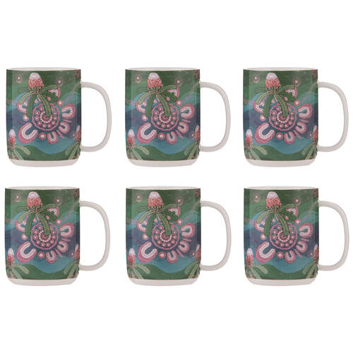 6PK Ashdene Spirit Land Beauty In Country Kitchen New Bone China Drinking Mug 400ml
