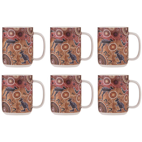 6PK Ashdene Spirit Land Hunting At Sunset Kitchen New Bone China Drinking Mug 400ml
