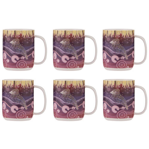 6PK Ashdene Spirit Land Kookaburra Home Kitchen New Bone China Drinking Mug 400ml