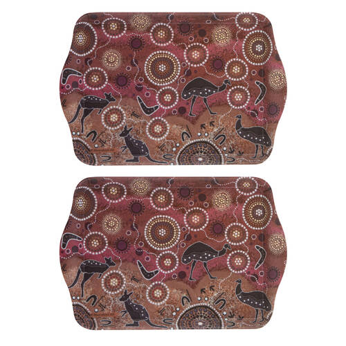 2pc Ashdene Spirit Land Hunting At Sunset Scatter Tray Organiser 21x14.2cm