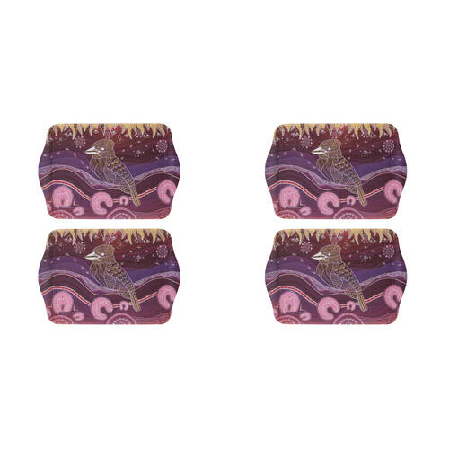 2x 2pc Ashdene Spirit Land Kookaburra Scatter Tray Organiser 21x14.2cm