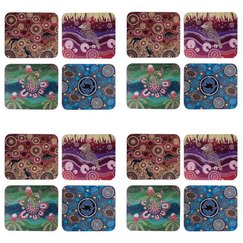 4x 4pc Ashdene Spirit Land Cup Mug Kitchen Drinks Coaster 11x9.7cm