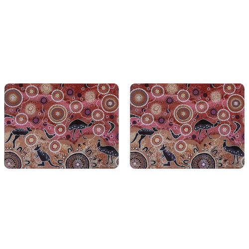 2PK Ashdene Spirit Land Hunting At Sunset Kitchen Mat Surface Protector 30x40cm