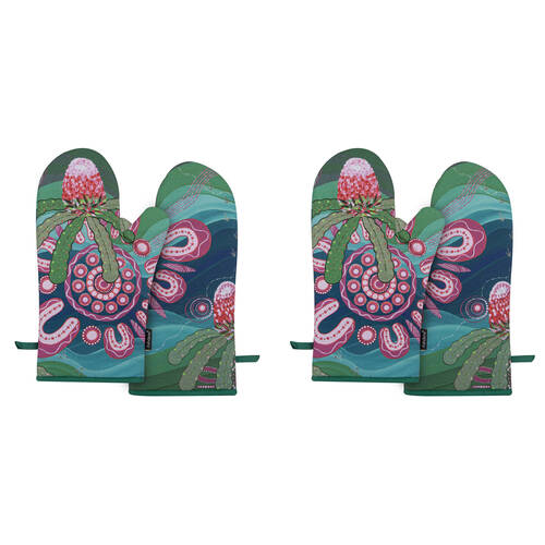 2x 2pc Ashdene Spirit Land Beauty In Country Kitchen Oven Mitt Pot Holder 19.5x33cm