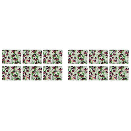 2x 6pc Ashdene Trudy's Garden Silver Princess Dining Table Placemat 29x21.5cm