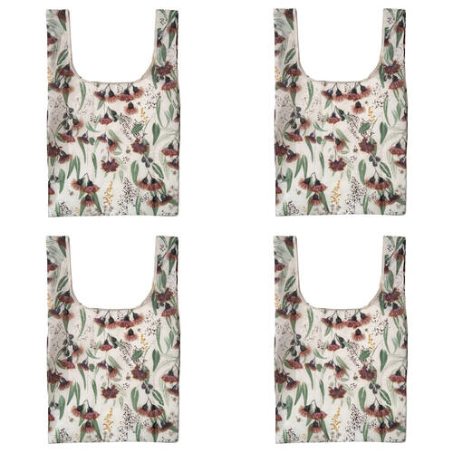 4PK Ashdene Trudy's Garden Princess Grocery Storage Shopping Bag 36x64cm Silver