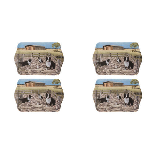 2x 2pc Ashdene Working Dogs Sheep Yard Scatter Tray Trinket Organiser 21x14.2cm