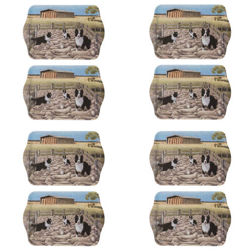 4x 2pc Ashdene Working Dogs Sheep Yard Scatter Tray Trinket Organiser 21x14.2cm