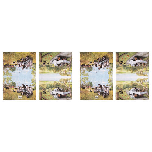 2x 2pc Ashdene Working Dogs Vehicle Cleaning Kitchen Towel Dishcloth 70x50cm