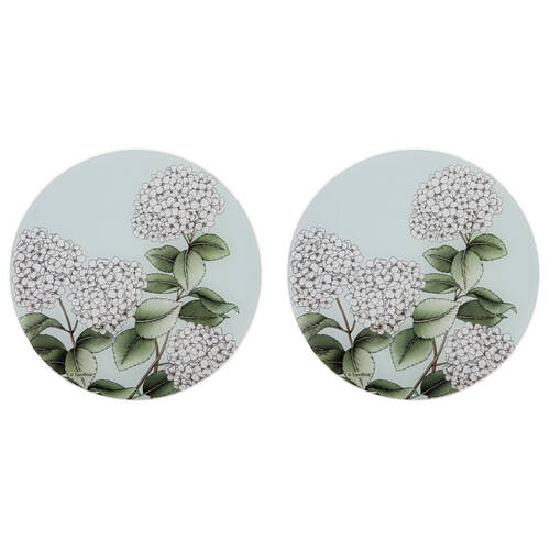 2PK Ashdene Secret Garden Round Kitchen Table Mat Surface Protector 30x30cm Mint