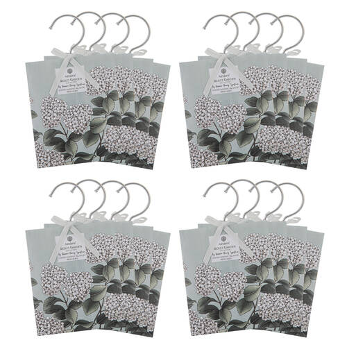 4x 4pc Ashdene Secret Garden Fresh Linen Hang Scented Sachet 9.6x12.1cm 28g