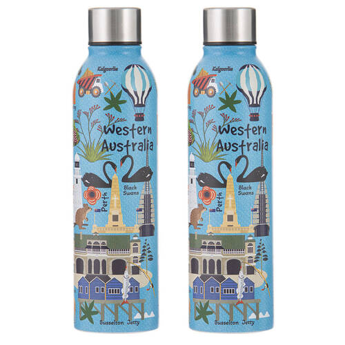 2PK Ashdene Land Down Under WA Stainless Steel Water Bottle Flask 500ml