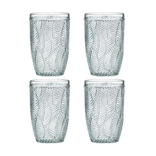 4PK Ladelle Areca 13cm Highball Glass Tumbler - Jadeite