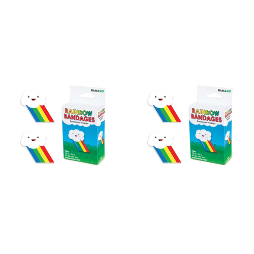 36pc Gamago Rainbow Bandages Kids/Children Band Aid 4.7cm