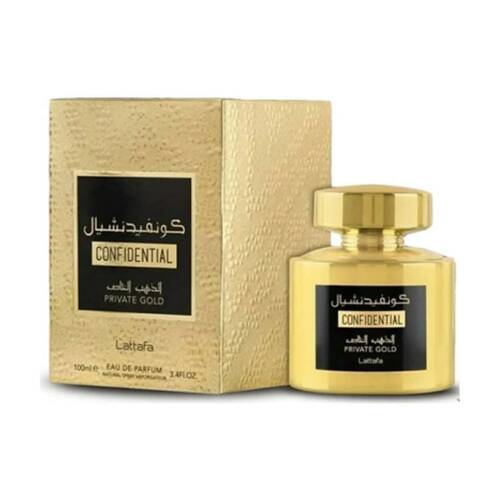 Lattafa Confidental Private Gold Unisex Fragrance EDP Eau De Parfum Spray 100mL