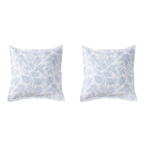 2PK Bianca Laurieton White Polyester European Pillowcase Cushion Cover 65x65cm