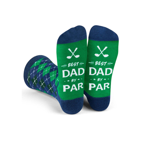 Lavley Best Dad By Par Golf Novelty Unisex Socks Crew Length