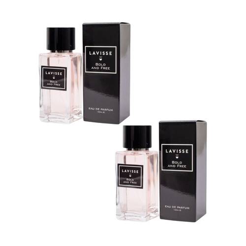 2PK Lavisse Bold And Free EDP Eau De Parfum Spray For Women 100ml