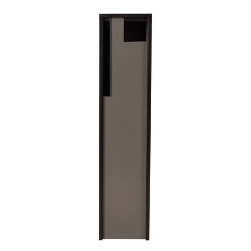 Northcote Pottery Swift Grey Pillar Letterbox with Mail/Newspaper Slot