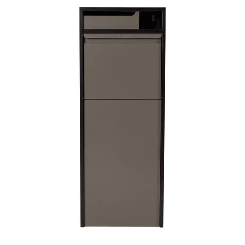 Northcote Pottery Charcoal Zephyr Parcel Letterbox w/ Parcel/Letter Slot