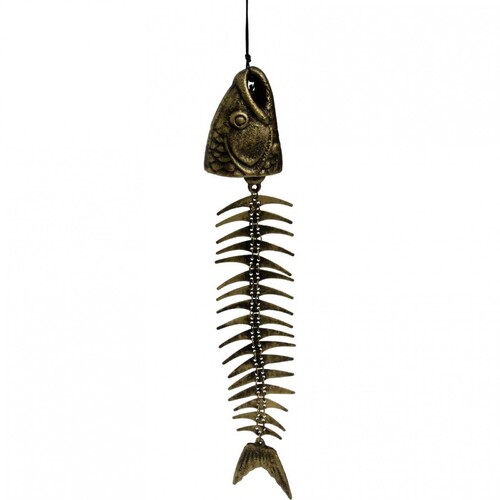 LVD Metal Spiny Fish 50cm Windbell Chime - Bronze