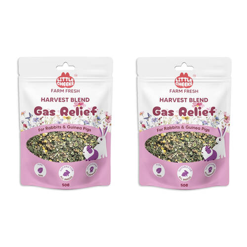 2PK Little Cheeks Farm Fresh Harvest Blend Gas Relief Rabbit/Guinea Pig Food 50g