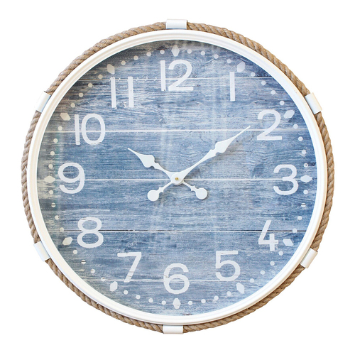 LVD Seattle Rope 64cm Wall Clock Round Analogue Hanging Decor - Blue