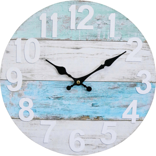 LVD Seaside Hanging Wall Clock Analogue 34cm Round Decor