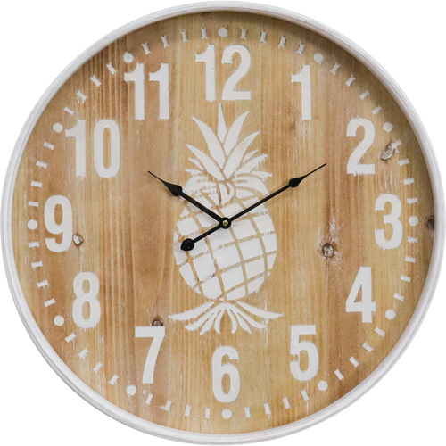 LVD Island Cove Glass Hanging Wall Clock Analogue 60cm Round Decor