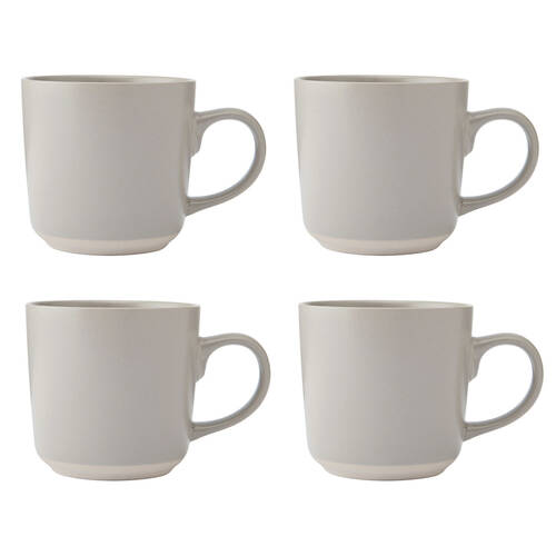 4PK La Cafetiere Ceramic Coffee Mug Drinkware 350ml - Latte