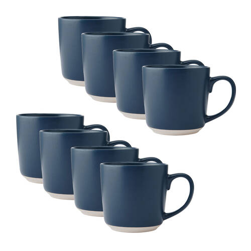 8PK La Cafetiere Ceramic Coffee Mug Drinkware 350ml - Navy