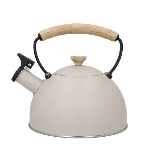 La Cafetiere Stovetop Whistling Tea Kettle w/ Beechwood Handle 1.6L Latte