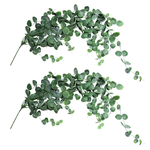 2PK LVD Hanging 91cm Eucalyptus Artificial/Fake Plant - Green
