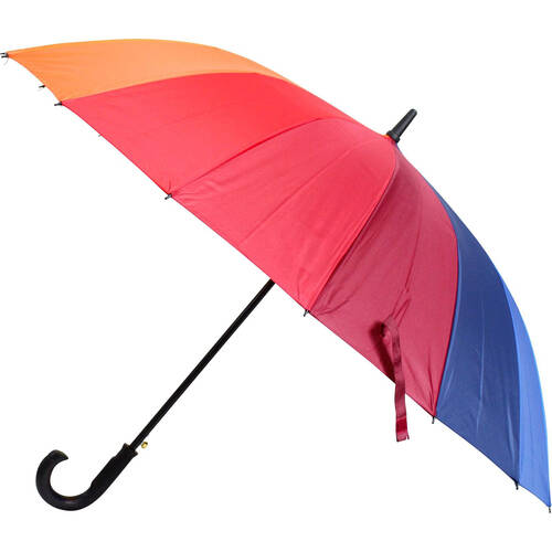 LVD Large Metal Water Resistant Umbrella Canopy 91cm Bright Rainbow
