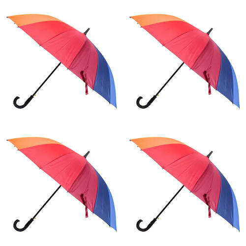 2PK LVD Large Metal Water Resistant Umbrella Canopy 91cm Bright Rainbow
