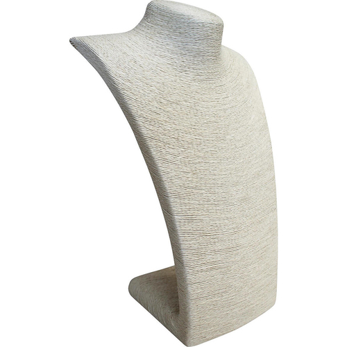 LVD MDF Linen 37cm Display Bodice Jewellery Holder Large - Ivory