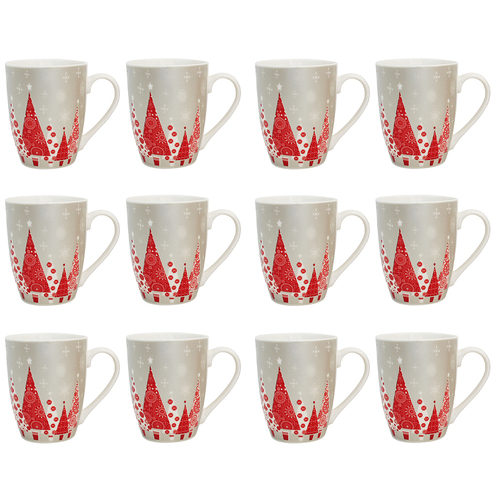 12PK LVD Mugs Christmas Decorative Tableware/Serveware Home Kitchen Assorted