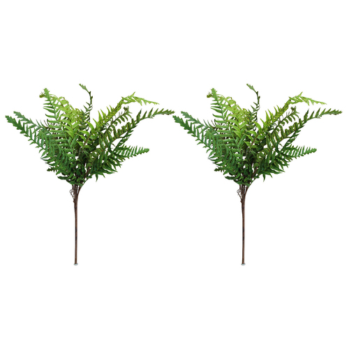 2PK LVD Faux 46cm Fern Stem Artificial Plant Small - Green