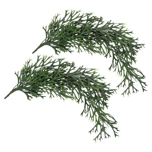 2PK LVD Hanging 80cm Elkhorn Artificial/Fake Plant - Green