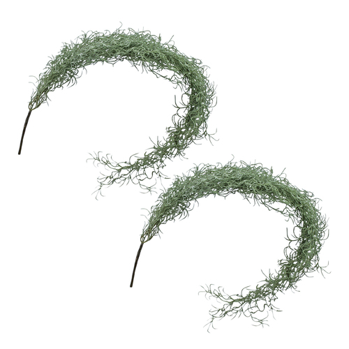 2PK LVD Hanging 80cm Air Grass Artificial Plant Large - Green