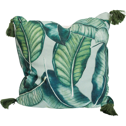 LVD Leaves Dark Polylinen Cushion Pillow 50x50cm Square