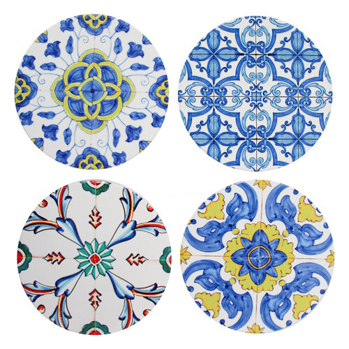 LVD 4pc Round Coasters Roman 3D