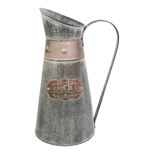 LVD Metal 30cm Metal Watering Jug Herbs Decorative Container Tall