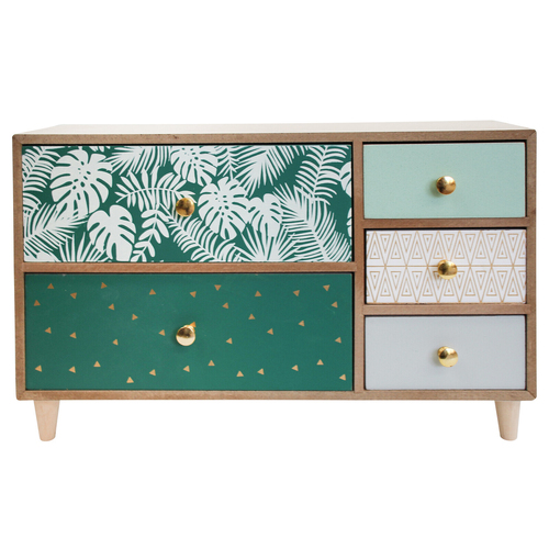 LVD Indie 4 MDF 32.5cm Jewellery Drawer Accessory Organiser Rectangle